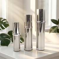 Bouteilles rondes de lotion tonique cosmétique de luxe de 30ml 50ml 80ml 100ml 120ml rechargeables vides avec bouchon de lotion d'huile de pompe en plastique