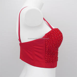 Novance Desi Girl-vestido Sexy con cuentas <span class=keywords><strong>de</strong></span> diamante, Bralette <span class=keywords><strong>de</strong></span> pico profundo, Top corto, Ropa <span class=keywords><strong>de</strong></span> noche, Corsés, sujetador Para Mujer, Juvenil - Product Image 5