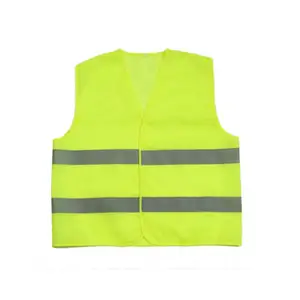 Желтая и оранжевая Светоотражающая сетка на заказ от производителя, светоотражающая куртка из 100% полиэстера, Светоотражающий Жилет с высокой видимостью, защитный жилет