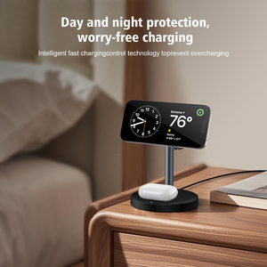 Cargador Inalámbrico Magnético 3 en 1 de 15W con Puerto Tipo C para iPhone, Auriculares y Reloj Inteligente, Soporte de Escritorio para Hogar y Oficina - Product Image 3