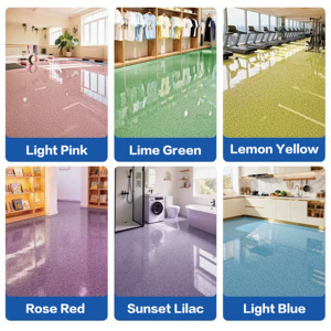 Eco-friendly Waterproof Wear Resistant Epoxy Colored Sand Self-Leveling Floor Coating 5 Year Warranty for Concrete Tile Bathroom - Product Image 2