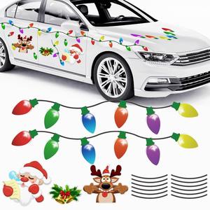 <b>Christmas</b> Car Refrigerator Decorations Reflective <b>Bulb</b> <b>Light</b> Shaped Magnetic Wires Ornaments Set Xmas Holiday Cute Decor - Product Image 5