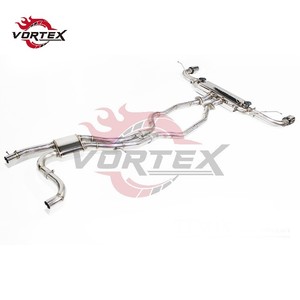 Échappement Catback VORTEX SUS304 Valvetronic pour AUDI Q7 3.0T/3.6 2005-2015 Quad Tips Direct Bolt-On - Product Image 4