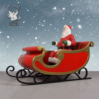 Vente en gros de traîneau gonflable de père noël sur traîneau de renne de Noël pour les défilés