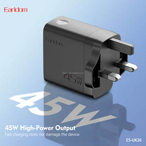 Cargador USB C Earldom de Carga Rápida de 45 W, Enchufe EU/UK, Tipo C, PD, QC3.0, Adaptador de Teléfono Móvil, Cargador USB de Múltiples Puertos para Teléfono - Product Image 2