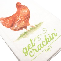 Paño de Cocina de Algodón para Restaurante, Diseño a Cuadros con Estampado de Pollo Verde, 18x30 Pulgadas, Lavable, Resistente al Aceite, Marca WUJI, Origen China