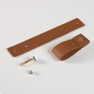 Qiansi HK0551 Modern Kitchen Cabinet Cupboard Drawer Pull New Design PU Leather Furniture Handle for Dresser for <strong>Bedroom</strong> - Product Image 3