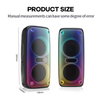 Haut-parleur 5.0 avec lampe à flamme RGB, TWS, FM, double mode, sortie 6W, batterie 1200mAh, prêt pour le home cinéma et le karaoké