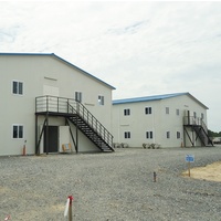 Struktur baja ringan Panel Sandwich Prefab rumah rumah kantor sementara rumah tinggal prefabrikasi
