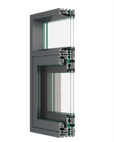 Fenêtres à persiennes verticales à double battant en aluminium de haute qualité au design moderne, double vitrage, extérieur, taille et couleur personnalisables