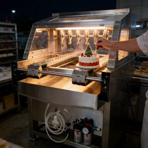 Pulvérisateur d'huile pour <span class=keywords><strong>chocolat</strong></span> et bonbons modèle 600, équipement de pulvérisation automatique d'huile pour glaçage de surface de bonbons, qualité alimentaire - Product Image 5