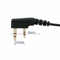 Headset Radio Baofeng UV-82 Asli Earphone Bentuk C PTT Ganda dengan Mikrofon untuk Aksesori Walkie Talkie UV-82 UV-8D UV-89