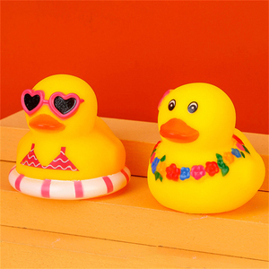 High Quality Baby Bath Toy Eco Friendly PVC Bulk Yellow Swimming Ring Diving Sailor Ship Captain Uniform Cowboy <b>Rubber</b> <b>Duck</b> - Product Image 5