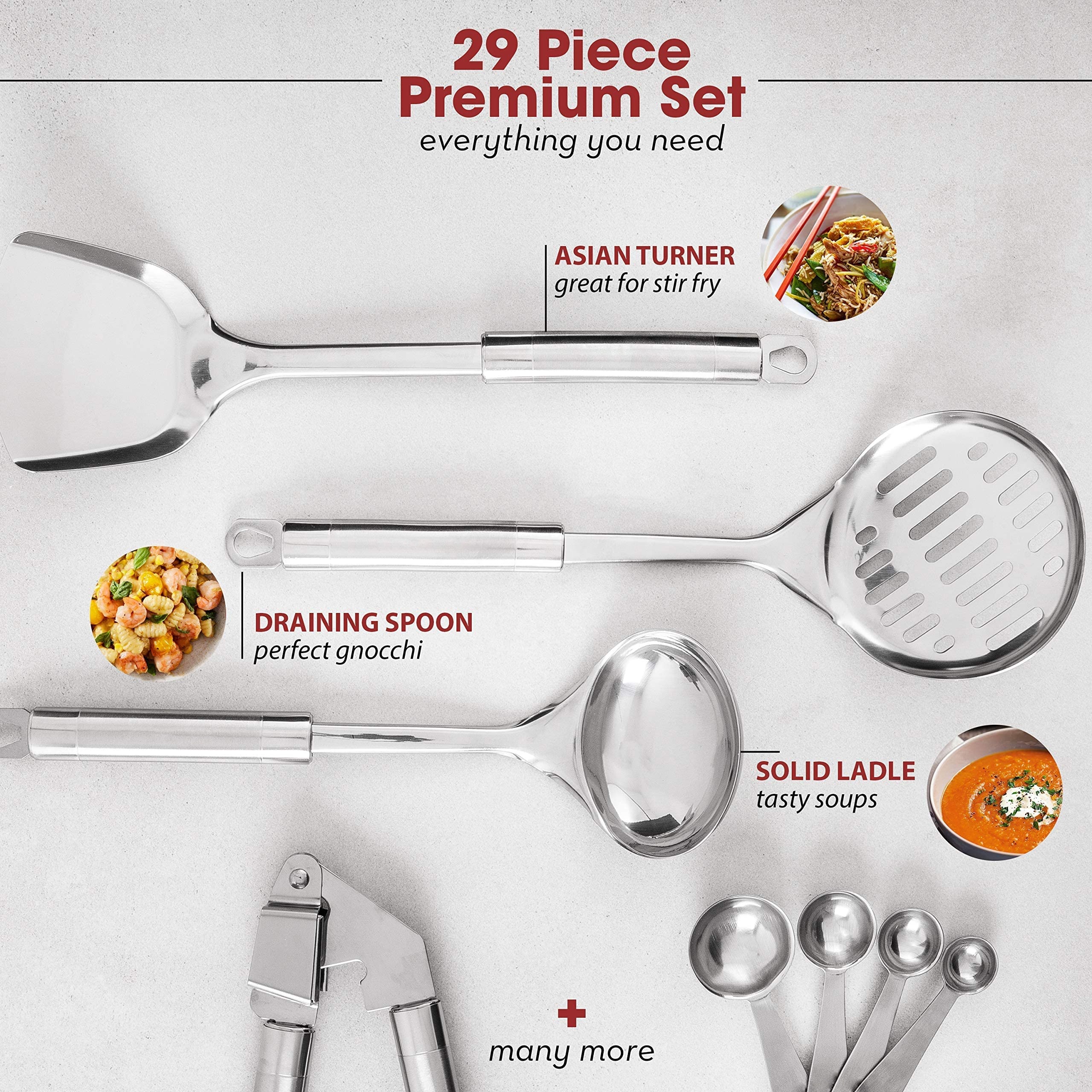 Home Smart Korean Kitchen Accessories Set Cooking Tools Utensils Sets Cooking Utensils Stainless Steel Kitchen Utensils Set · image 4