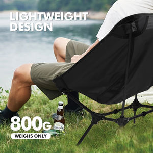 كرسي KingGear محمول في الهواء الطلق ، كرسي القمر خفيف للغاية قابل للطي من الألومنيوم للتخييم ، حقائب الظهر - Product Image 2