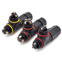 Connecteur étanche IP68 pour câble électrique à 3 voies, adaptateur de borne 2 broches, 3 broches, 4P, connecteurs de fil de 12 mm, vis, éclairage LED