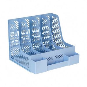 Plastic <b>File</b> Rack Multi-Layer Four-Column Frame Office Supplies Book Stand Simple Desk Filing Cabinet Desktop <b>Storage</b> <b>Box</b> - Product Image 5