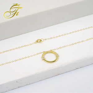 Bộ Trang Sức Chuỗi Vòng Cổ Vàng Trơn <span class=keywords><strong>Dubai</strong></span> <span class=keywords><strong>18K</strong></span> Nhiều Kiểu Để Làm Trang Sức Vòng Cổ Vòng Cổ Zircon - Product Image 3