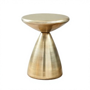 Attractive Look Eco-Friendly Modern Aluminium Side <b>Table</b> Gold Polish Seating Livingroom <b>Bedside</b> Snack <b>Table</b> Furniture Home - Product Image 1