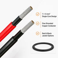 H1Z2Z2-K (PV1-F) Einadriges Kupfer XLPE/XLPO Isoliertes DC Photovoltaik-Kabel Solarkabel 4MM² für den Spanischen Markt