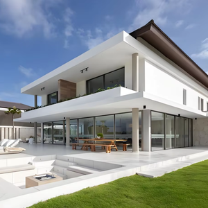 Nouvelle <span class=keywords><strong>maison</strong></span> préfabriquée en acier, conception gratuite, style moderne du milieu du siècle, garantie de plus de 5 ans, villa de luxe, résistance au vent de plus de 121 mph - Product Image 1