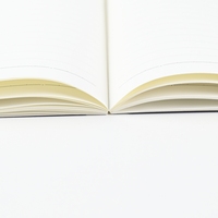 Cahier B5 étanche avec reliure à colle 40 pages 80gsm papier à lettres 250gsm couverture de carte bleu blanc conception plate pour le bureau