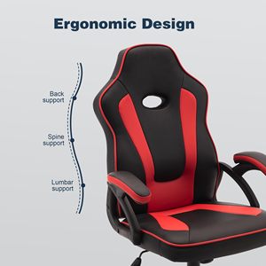 Asiento trasero alto ergonómico con Inserto de malla transpirable Reposabrazos acolchados Ajuste de inclinación Silla de soporte lumbar de base duradera - Product Image 3