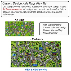 Tapis de jeu pour enfants <span class=keywords><strong>JACKSON</strong></span> grand format 60 x 32, motif personnalisé, éducatif, circulation routière, technique de tapis coupé, livraison gratuite - Product Image 3