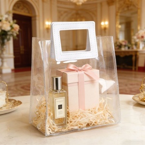 Bolsa de Mano Transparente de PVC de Alta Gama con Logotipo Personalizado, Modelo 041, para Regalos de Boda, Dulces y Recuerdos - Product Image 2