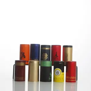 high end top embossed logo aluminium capsules for liquor glass bottles polylaminate wine capsules