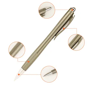 Çin'de üretici lazer baskı ipek baskı yumuşak dokunmatik Metal alüminyum Logo ile lüks Metal tükenmez kalem