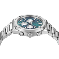 Produsen Jam Tangan Kustom OEM Desainer Jam Tangan Stainless Steel Pria Fashion Mewah Jam Tangan Dial Biru Logo Montres De Luxe