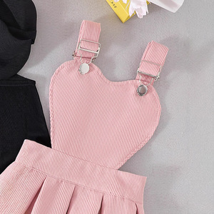 ชุดเซ็ตเด็กผู้หญิงหลากสี รุ่นใหม่ประจำฤดูร้อน สำหรับเด็กอายุ 3-7 ปี พร้อมกระโปรงสายรักและเสื้อแขนสั้นแบบปีกนางฟ้า ชุดสองชิ้น - Product Image 5