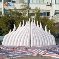 Mur de toile de fond gonflable personnalisé et tente arche d'entrée pour la décoration de scène de compétition de cheerleading – Écologique et imperméable