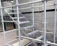 Escaliers intégrés en acier pour échafaudages industriels Ringlock |   Échelles inclinées mobiles amovibles résistantes à la corrosion |   Directement de l'usine
