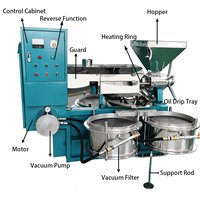 Prensa de Aceite Automática BK6LY-100-H, 150-200kg/h, Alto Rendimiento, Prensado en Frío y Caliente para Coco, Soja y Sésamo