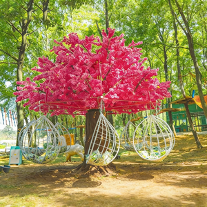 <span class=keywords><strong>Altalena</strong></span> Commerciale da Esterno <span class=keywords><strong>a</strong></span> Forma di Albero di Ciliegio, Simulazione Rosa, per Parchi Divertimento - Product Image 5
