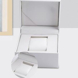 Custom PU <b>Leather</b> <b>Watch</b> Case Gift Jewelry Packaging <b>Box</b> OEM ODM Hot Stamping Logo Exquisite White <b>Leather</b> <b>Watch</b> <b>Box</b> - Product Image 6