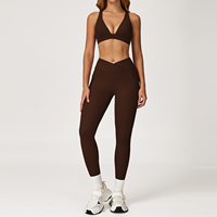 Ensemble de vêtements de sport respirants personnalisés, shorts doux, soutien-gorge de sport, vêtements de sport pour l'entraînement, vêtements de yoga pour femmes