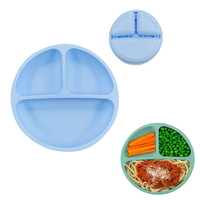 Sets de table réutilisables pour enfants, adaptés à la plupart des assiettes en Silicone, plateau/plateaux de nourriture, bols et plats, mignon, assiette en Silicone, produits pour bébés