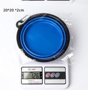 Ciotola Pieghevole per Cani con Moschettone 350/1000ML in TPE per Alimenti, Mangiatoia Portatile da Viaggio per Cani e Gatti - Product Image 6