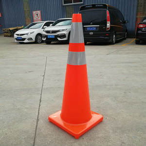 Trafik konisi üreticileri koni şekli PVC esnek 90cm trafik konisi - Product Image 3