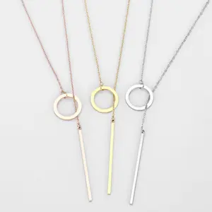 17 km — collier ras du cou doré avec pendentif coréen pour femmes, accessoires pour Bikini, bijoux en acier inoxydable esthétique, à la mode