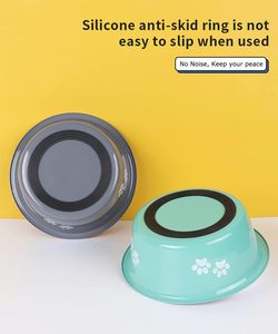 Nouveaux produits en gros : Bols pour chiens en acier inoxydable avec impression couleur, gamelles d'eau et de nourriture pour animaux de compagnie - Product Image 5