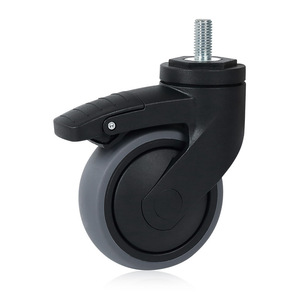 Medical Equipment TPR <strong>Wheels</strong> Castor <strong>4</strong> Inch 100MM Swivel <strong>Caster</strong> for Hospital Bed - Product Image 1