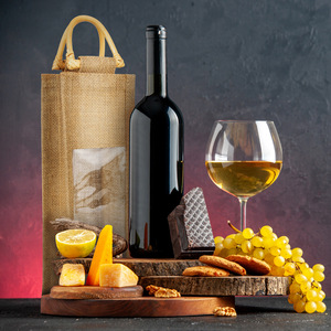 Jute Wine Bottle Bag 2 Bottles Rectangle Eco-Friendly Gift Packaging - Product Image 3