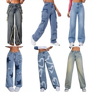 2026 Factory Clearance Cheap Stretch Slim Fit Women's <b>Bell</b> Bottom Jeans Fashion Casual Polyester/Cotton Summer Mixed Shipment - Product Image 1