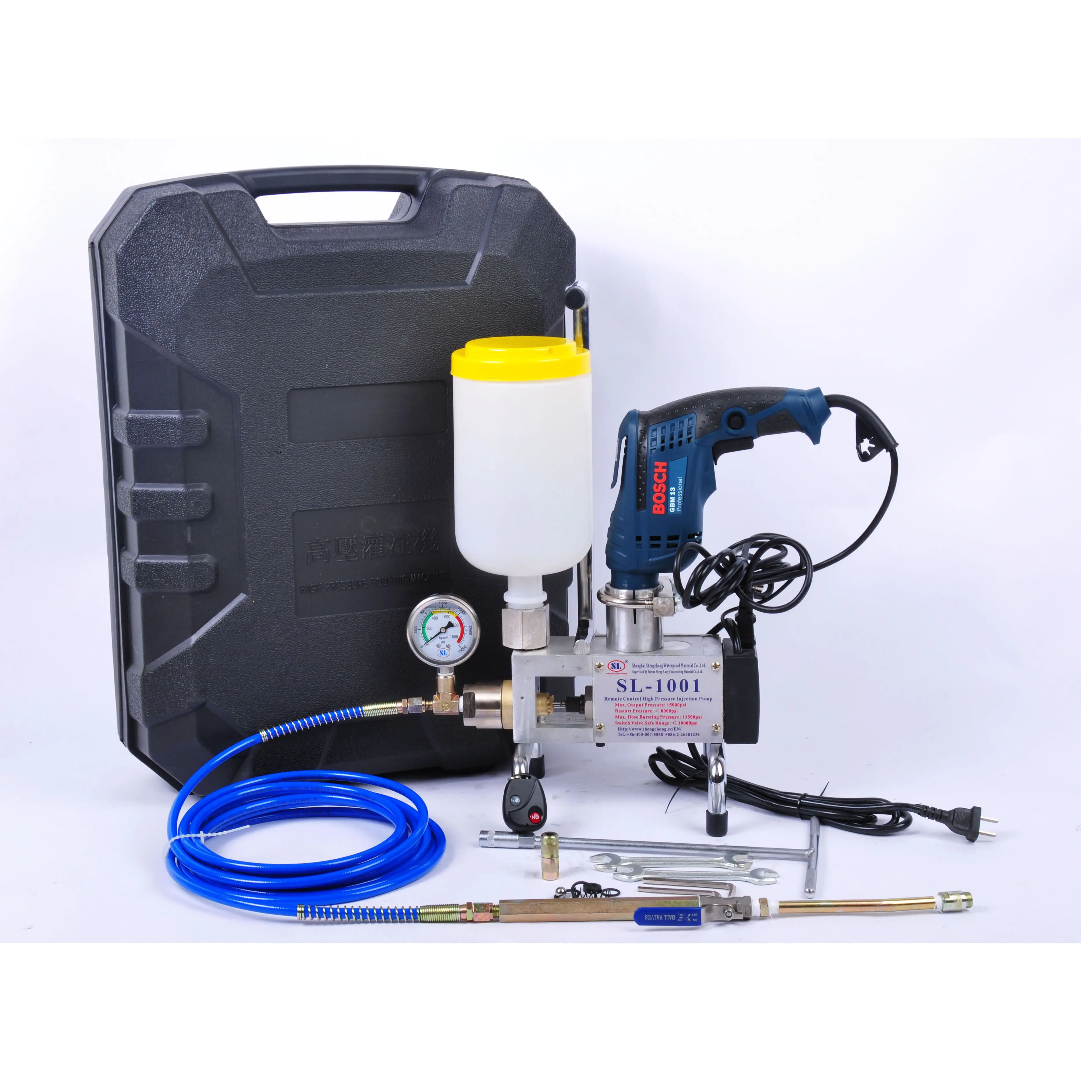 SL-1001 Remote Control Water & Leak Stop High Pressure Epoxy Resin Polyurethane PU Crack Injection Pump