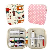 Kit de couture portable DIY en plastique durable pour la maison, avec panier de rangement pour accessoires et fils, pour machine à coudre point noué