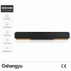 Meuble TV flottant moderne modulaire en bois, fabrication <span class=keywords><strong>de</strong></span> précision Industrie 4.0, directement <span class=keywords><strong>de</strong></span> l'usine, pour salon et villa - Product Image 2